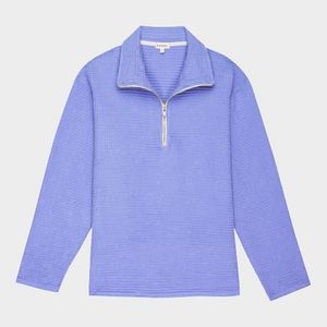 Donni Iris Half-Zip Waffle Pullover XL